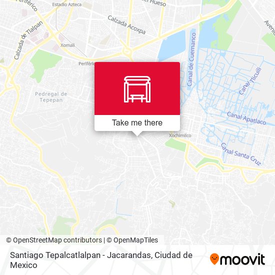 Mapa de Santiago Tepalcatlalpan - Jacarandas