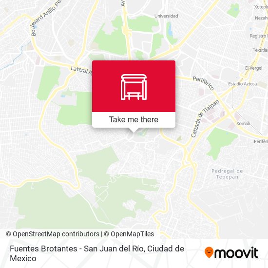 Mapa de Fuentes Brotantes - San Juan del Río