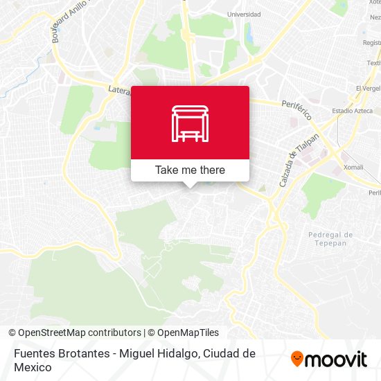 Mapa de Fuentes Brotantes - Miguel Hidalgo