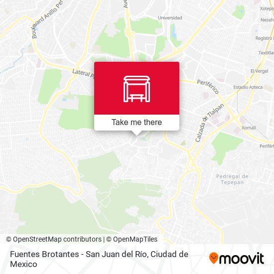 Mapa de Fuentes Brotantes - San Juan del Río
