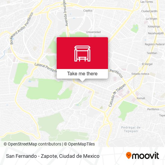 San Fernando - Zapote map