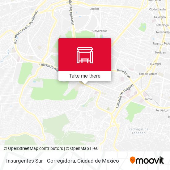 Insurgentes Sur - Corregidora map