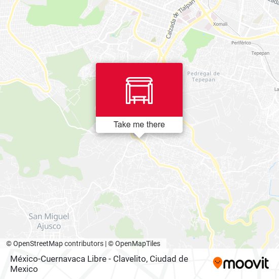 México-Cuernavaca Libre - Clavelito map