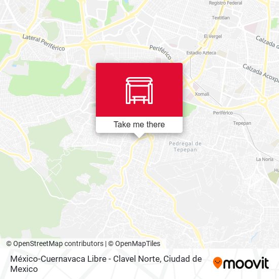 Mapa de México-Cuernavaca Libre - Clavel Norte