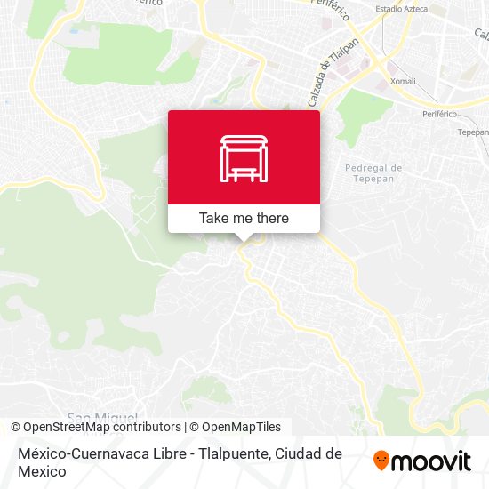 México-Cuernavaca Libre - Tlalpuente map