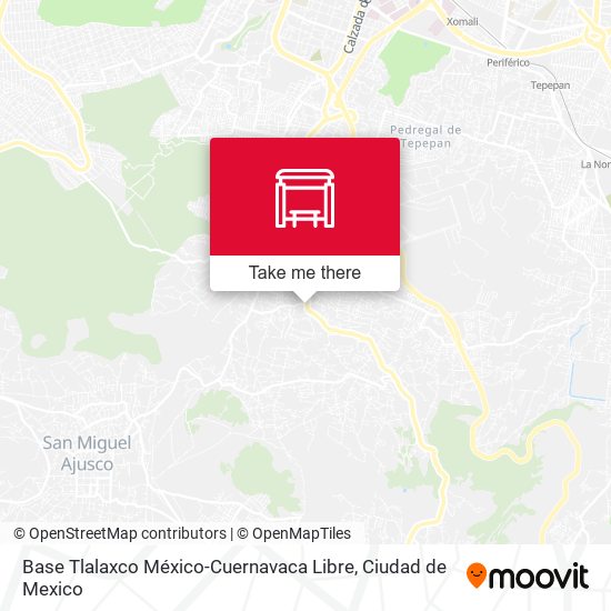 Mapa de Base Tlalaxco México-Cuernavaca Libre