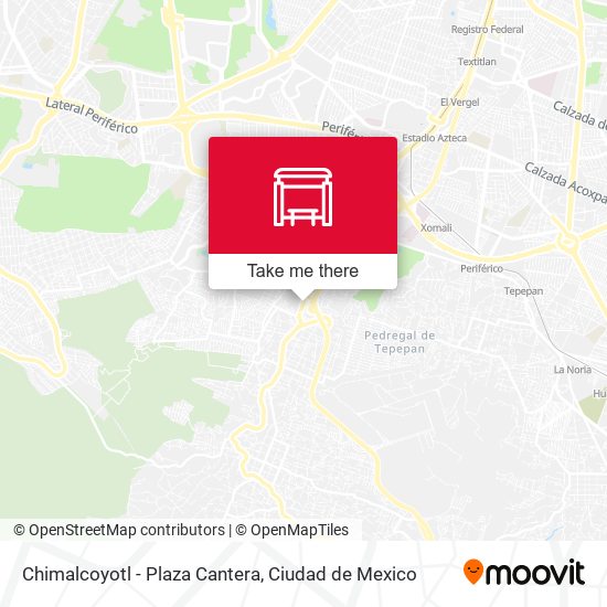 Chimalcoyotl - Plaza Cantera map