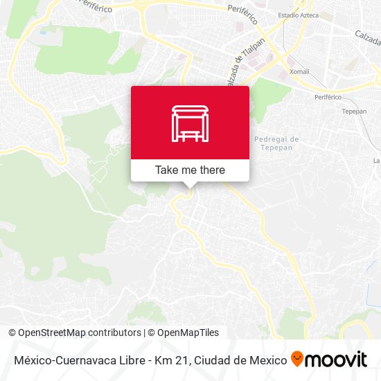 Mapa de México-Cuernavaca Libre - Km 21