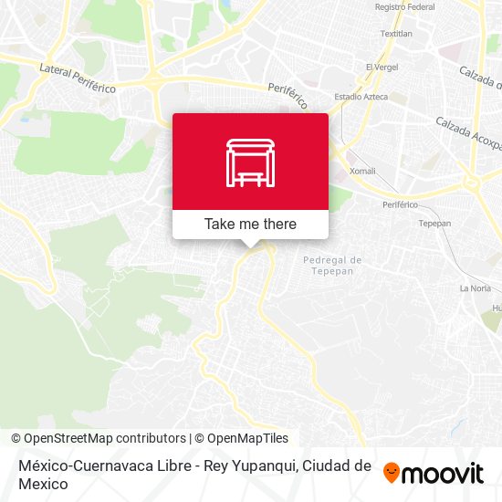 México-Cuernavaca Libre - Rey Yupanqui map