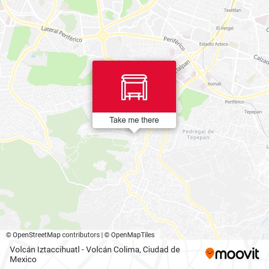 Volcán Iztaccihuatl - Volcán Colima map