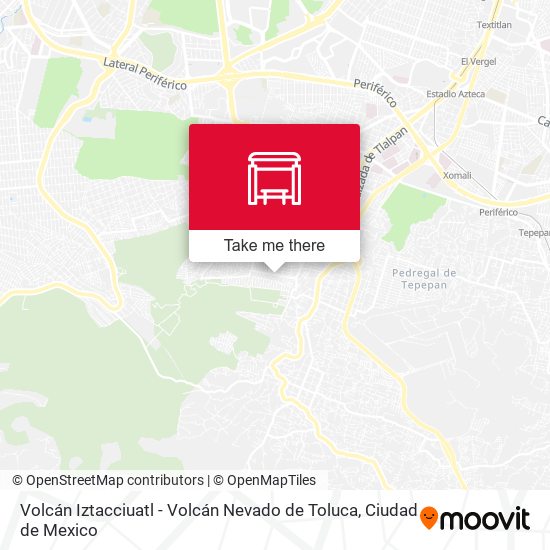Volcán Iztacciuatl - Volcán Nevado de Toluca map