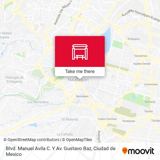 Blvd. Manuel Avila C. Y Av. Gustavo Baz map