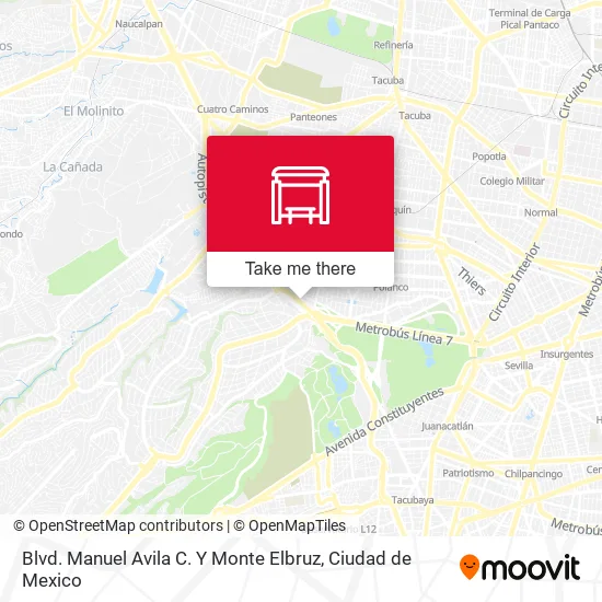Blvd. Manuel Avila C. Y Monte Elbruz map