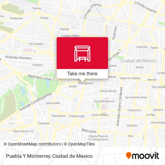 Mapa de Puebla Y Monterrey