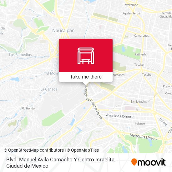 Blvd. Manuel Avila Camacho Y Centro Israelita map