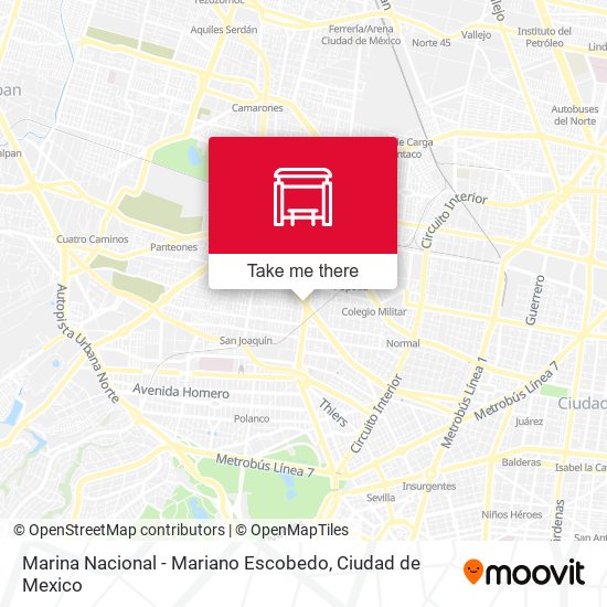 Marina Nacional - Mariano Escobedo map
