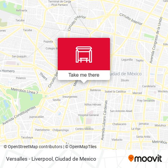 Versalles - Liverpool map