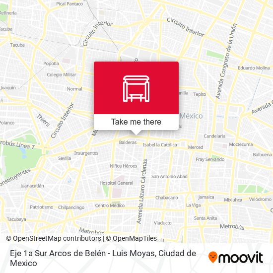 Eje 1a Sur Arcos de Belén - Luis Moyas map