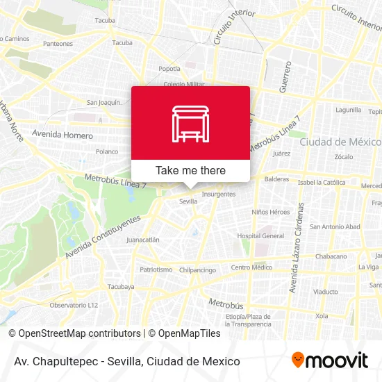 Av. Chapultepec - Sevilla map