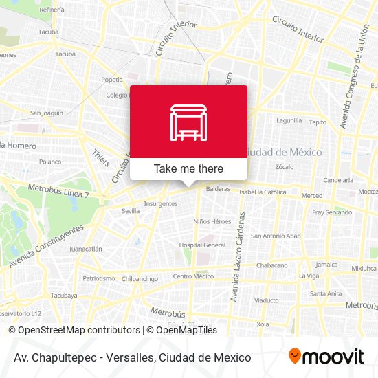 Mapa de Av. Chapultepec - Versalles