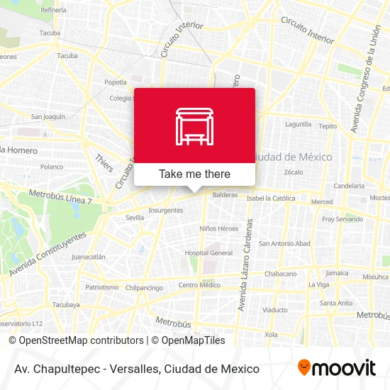 Av. Chapultepec - Versalles map