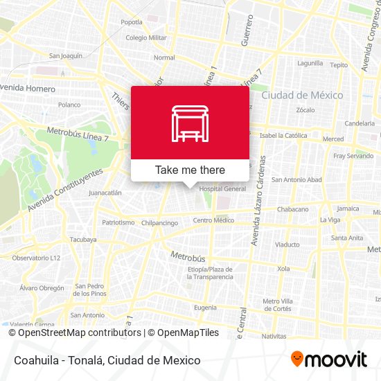 Coahuila - Tonalá map