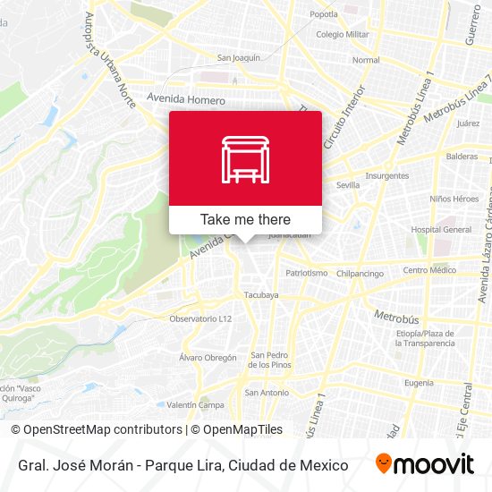 Gral. José Morán - Parque Lira map