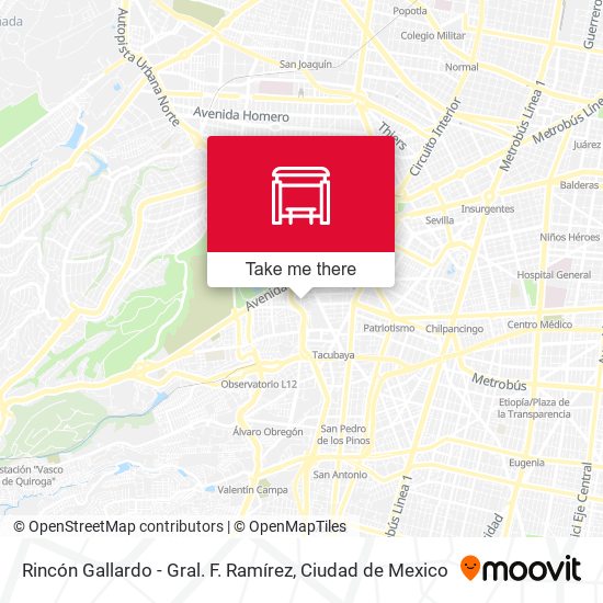 Rincón Gallardo - Gral. F. Ramírez map