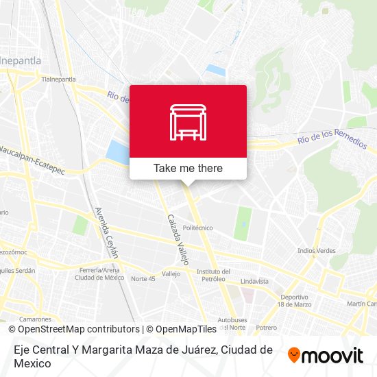 Eje Central Y Margarita Maza de Juárez map