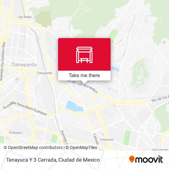 Mapa de Tenayuca Y 3 Cerrada