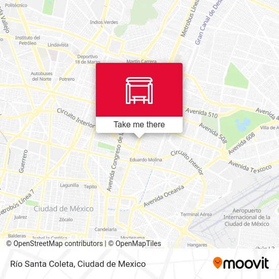 Río Santa Coleta map