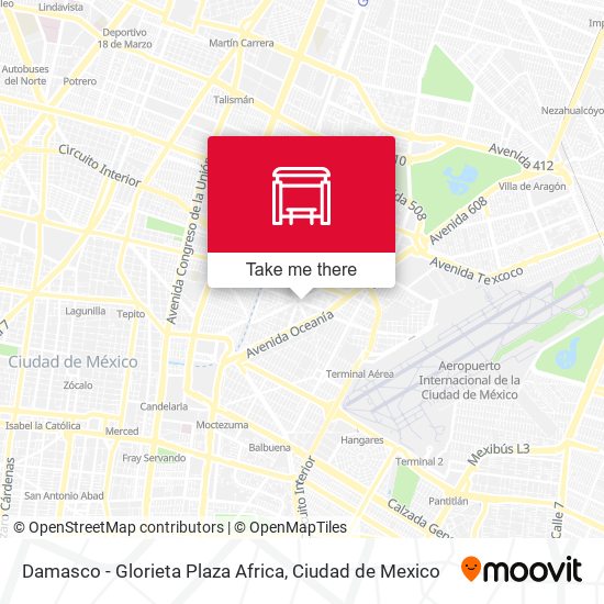 Damasco - Glorieta Plaza Africa map
