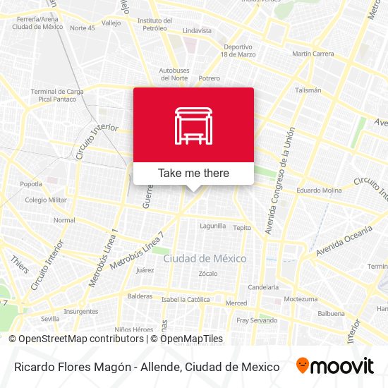 Ricardo Flores Magón - Allende map