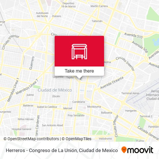 Herreros - Congreso de La Unión map