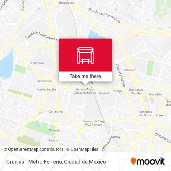 Granjas - Metro Ferrería map