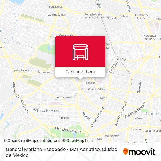 General Mariano Escobedo - Mar Adriático map