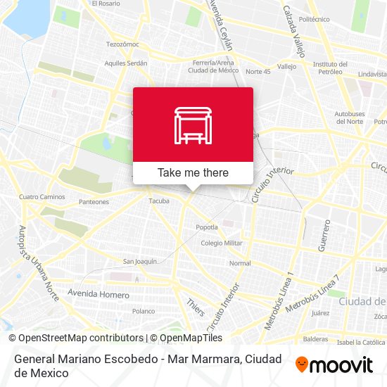 General Mariano Escobedo -  Mar Marmara map