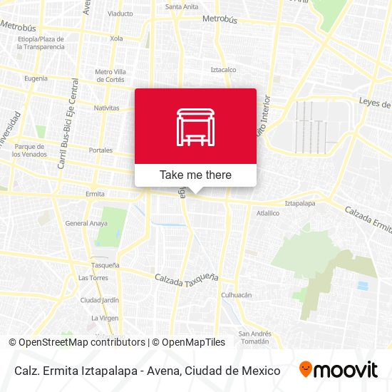 Mapa de Calz. Ermita Iztapalapa - Avena