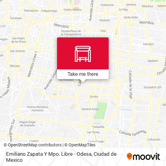 Mapa de Emiliano Zapata Y Mpo. Libre - Odesa