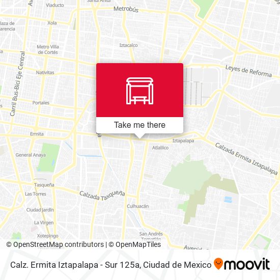 Mapa de Calz. Ermita Iztapalapa - Sur 125a
