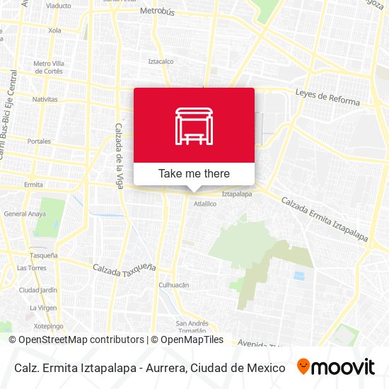 Calz. Ermita Iztapalapa - Aurrera map