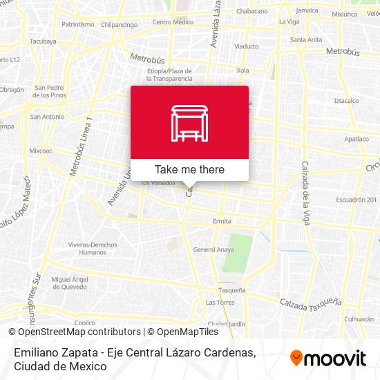 Emiliano Zapata - Eje Central Lázaro Cardenas map