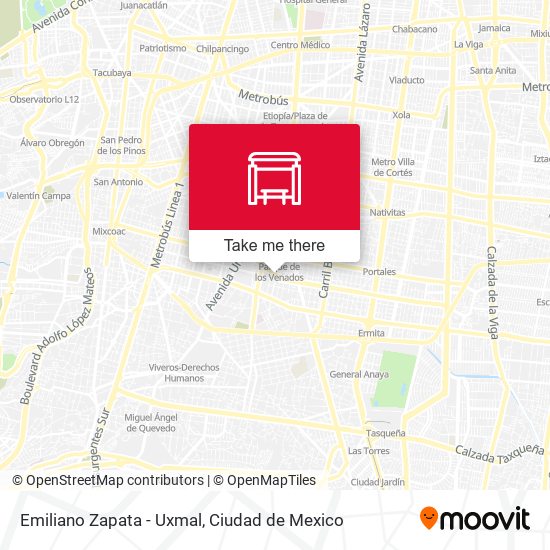 Emiliano Zapata - Uxmal map