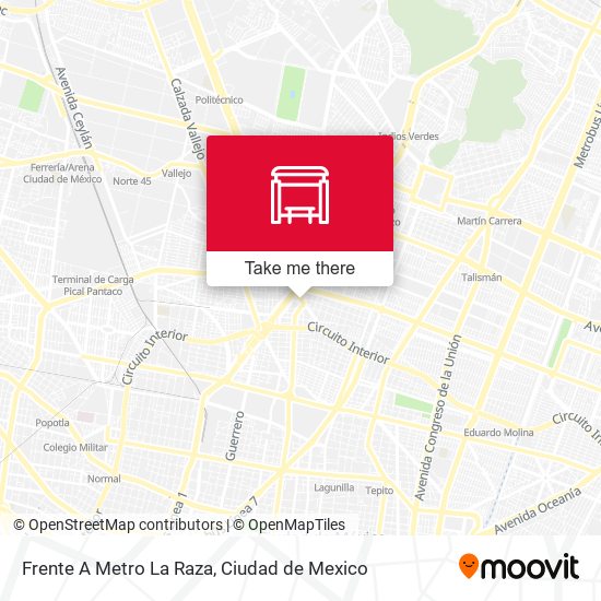 Mapa de Frente A Metro La Raza