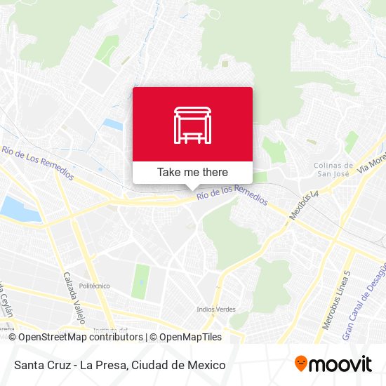 Santa Cruz - La Presa map