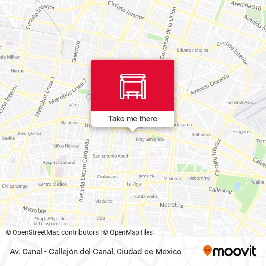 Av. Canal - Callejón del Canal map
