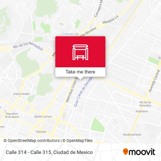 Calle 314 - Calle 315 map