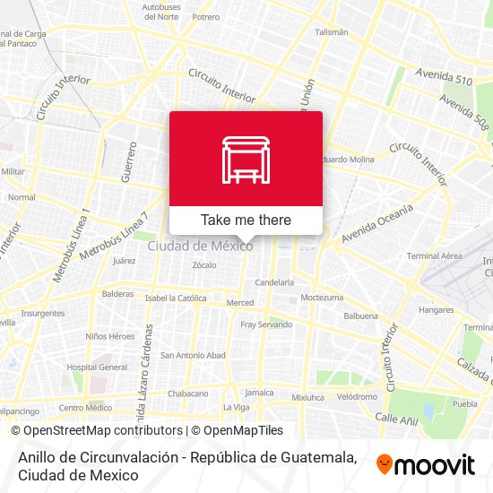 Anillo de Circunvalación - República de Guatemala map