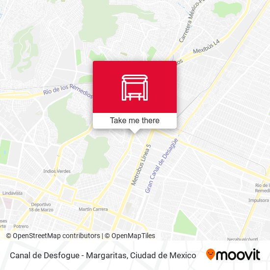 Canal de Desfogue - Margaritas map