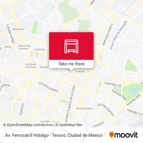 Mapa de Av. Ferrocarril Hidalgo - Tesoro
